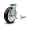 Service Caster 8 Inch Rubber on Aluminum Caster with Ball Bearing and Brake/Swivel Lock SCC SCC-30CS820-RAB-TLB-BSL - alternate 1